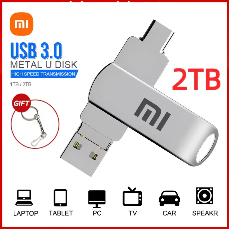 Xiaomi 1TB Flash Drive Usb 3.2 Super High Speed Metal Transfer U Disk Pen Drive 2TB Waterproof Type C Disk SSD USB Drive Disk