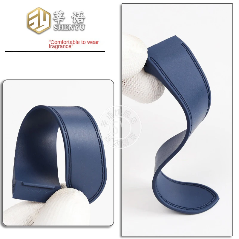 حزام ساعة Shenyu-مطاط للرجال والنساء ، حزام ساعة اليد ، سوار المعصم ، سيليكون مقاوم للماء ، كارتييه ، السيدات ، 25 ، 23