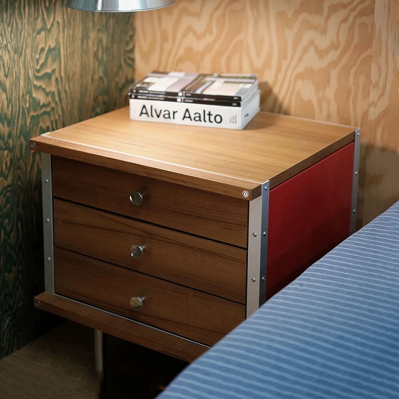 Mid Century Vintage Nightstand Drawer Premium Storage Beauty Nightstand Classic Design Mesa De Cabeceira Bedroom Furniture