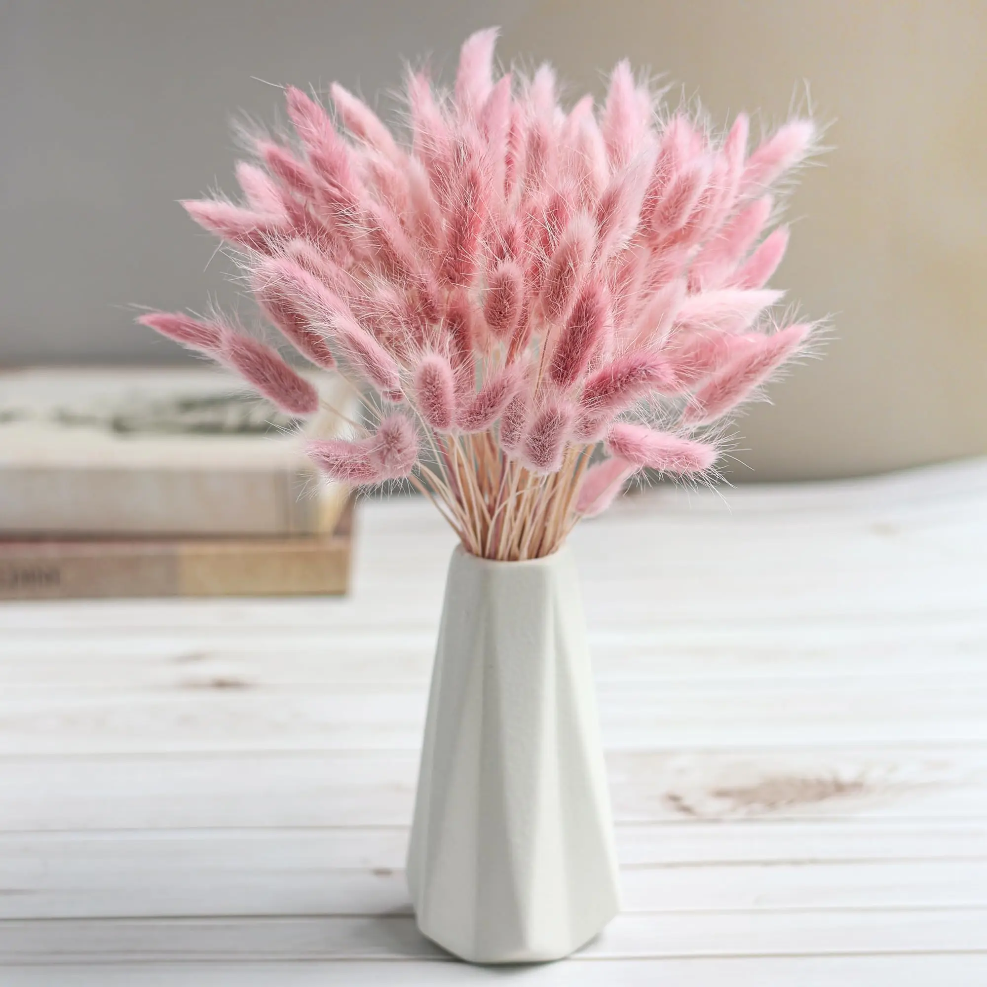 Queues de lapin Pampas séchées roses, 120 tiges, décoration d'herbe, fleurs Pompas pour centre de Table de mariage Boho, décoration de Table de maison et de chambre à coucher