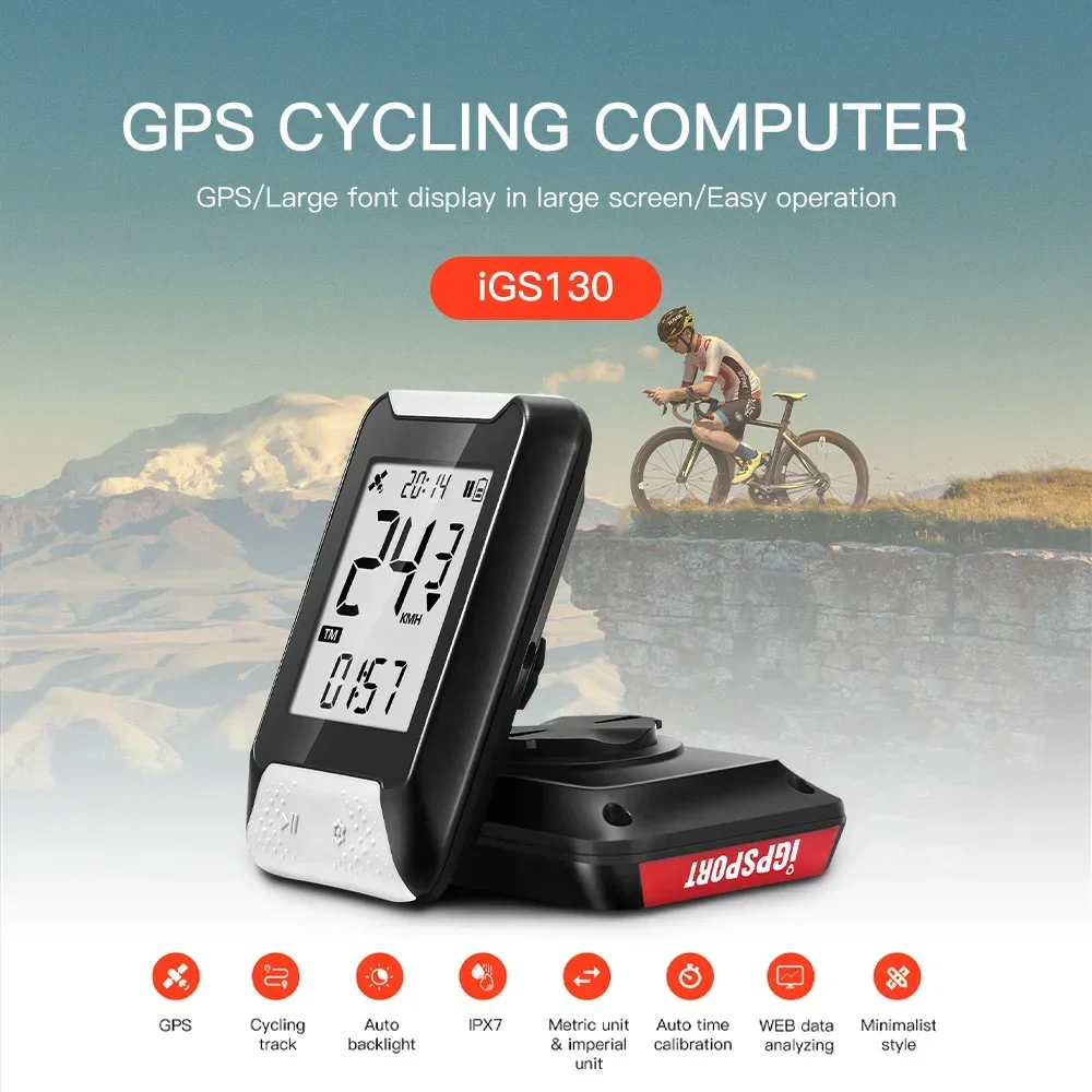 iGPSPORT iGS130S Bike Computer GPS Bicycle Speedometer Road MTB Odometer Waterproof Bluetooth Bicycle Wireless Navigation