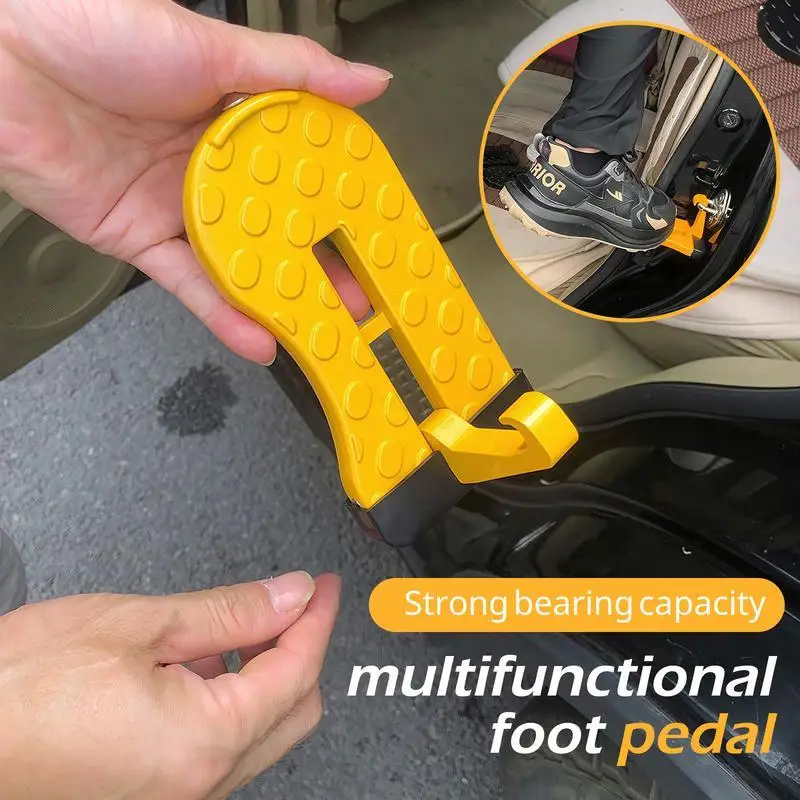 Car Door Auxiliary Step, Roof Access Foot Pedal With Hook, Universal Car Ladder Pedal For SUV Vehicles