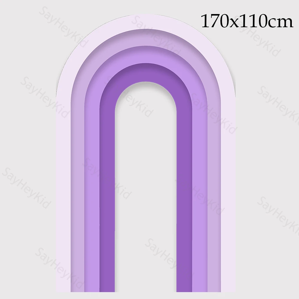 67 inch grote boog kartonnen uitsparingen kleurrijke gradiënt achtergrond voor baby shower verjaardag bruiloft decor uitsparingen foto prop