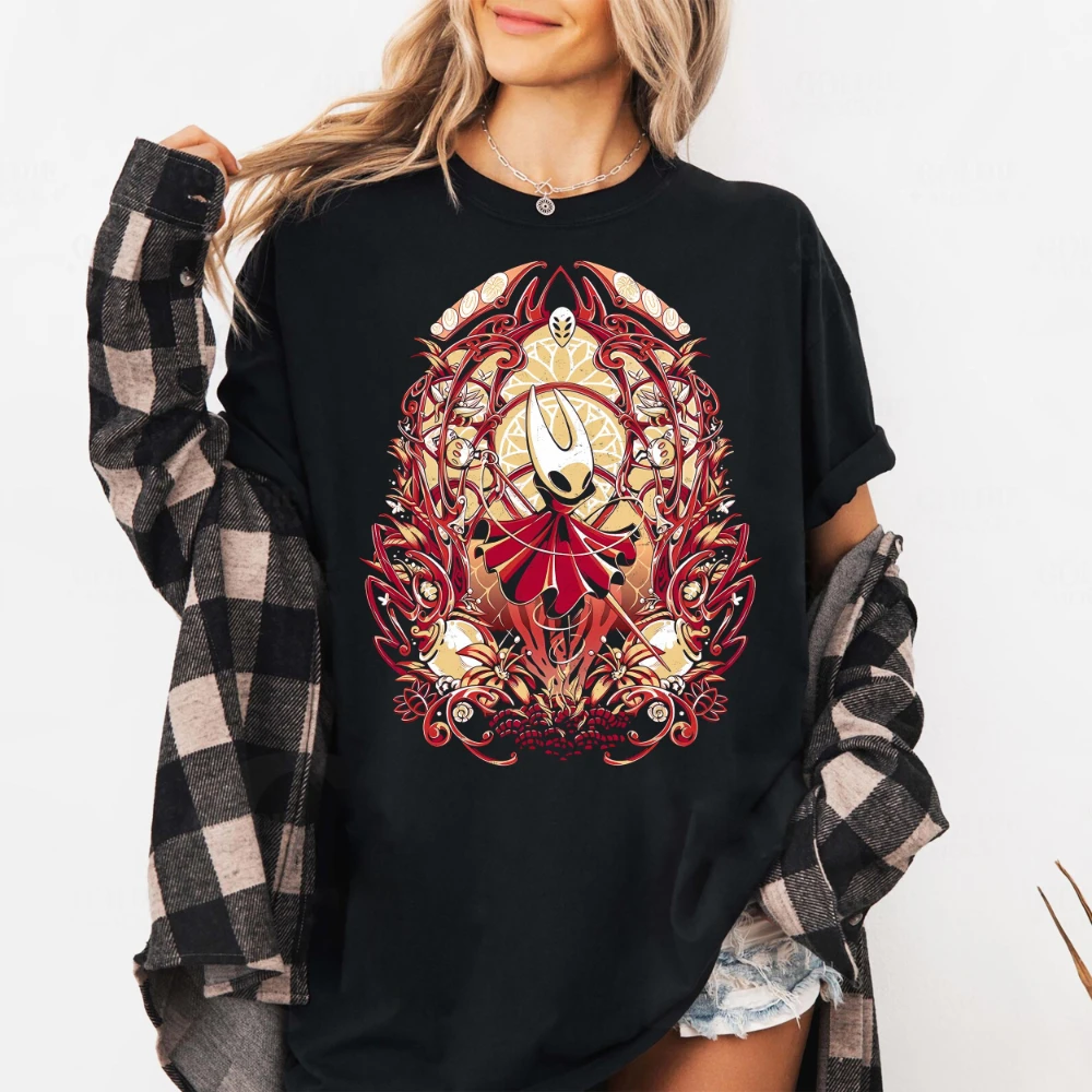 Hornet Hollow Knight Silksong Shirt: Gothic Indie Game Grafik T-Shirt Kleidung Grafik Kurzarm Shirt Unisex Männer Frauen