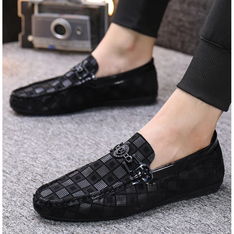 

Trendy Mens Casual Shoes PU Leather Men Loafers Comfortable Soft Slip-on Shoes for Men New Men Walking Flats Zapatos Para Hombre