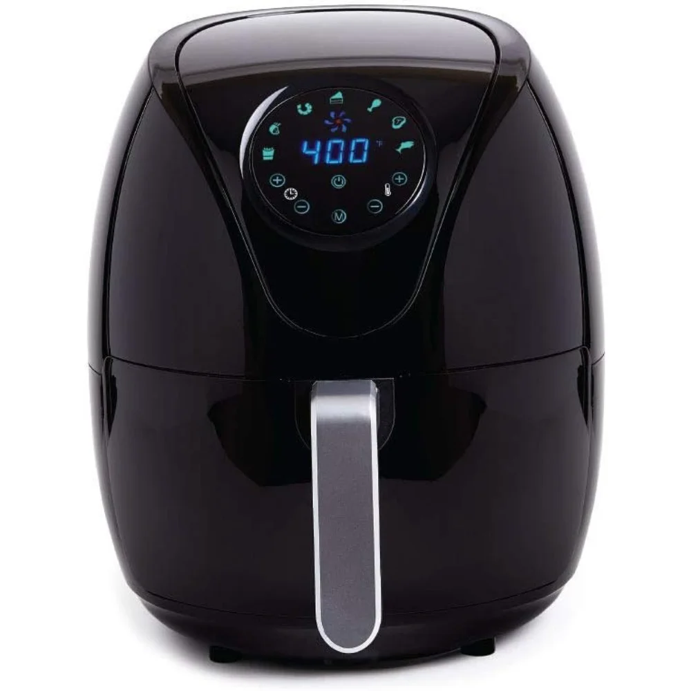 HAOYUNMA Air Fryer 4 QT Maxx, Special Edition Extra Hot Air Fry, Cook, Crisp, Broil, Roast, Bake, High Gloss Finis