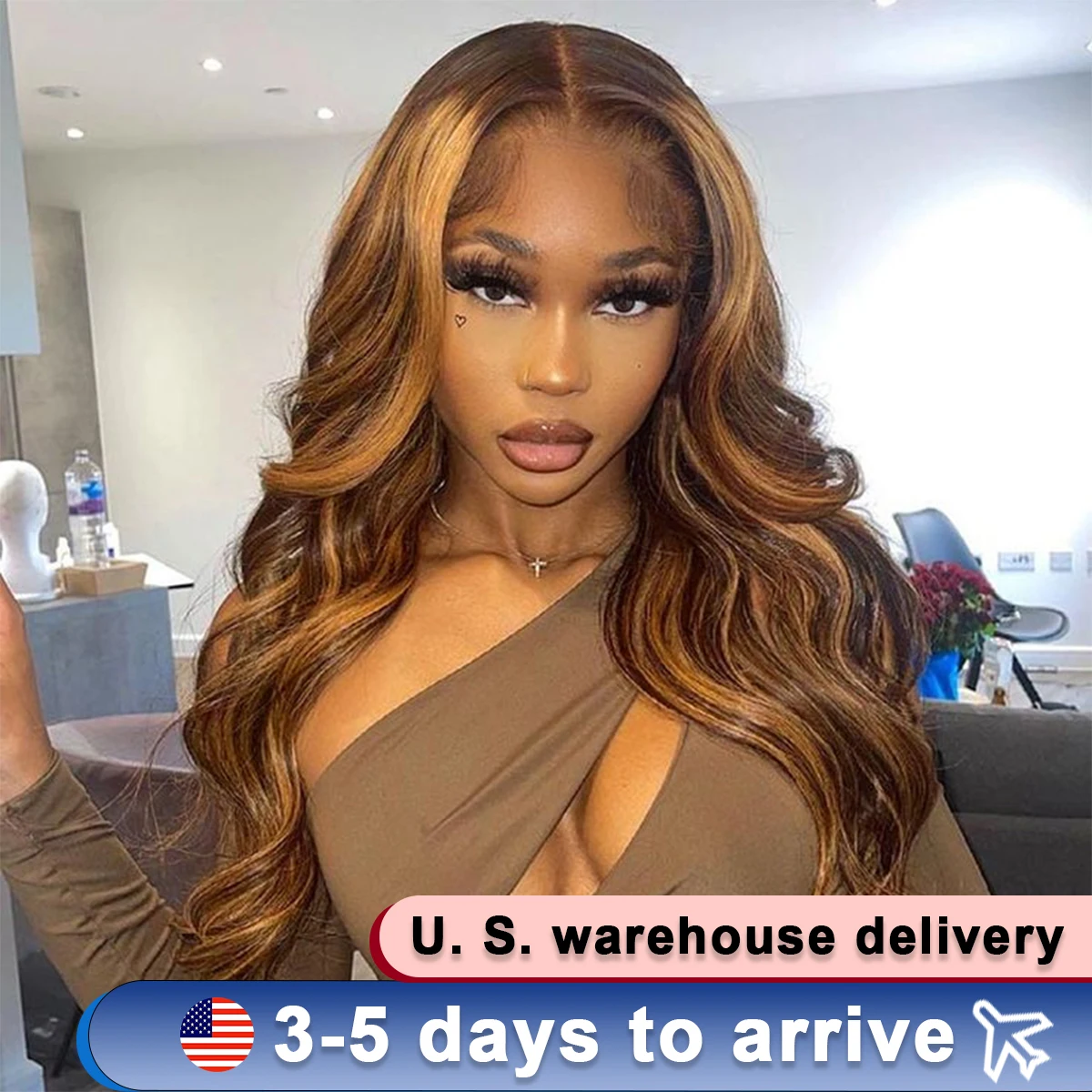 210 Density 13x6 Transparent 4/27 Highlight Ombre Body Wave Lace Frontal Human Hair Wigs 30 40 Inch 13x4 Brailian For Women