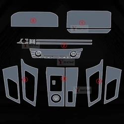 For Mitsubishi Outlander 2023 2024 Car Interior Protector Sticker Center Control Navigation Car TPU Transparent Film