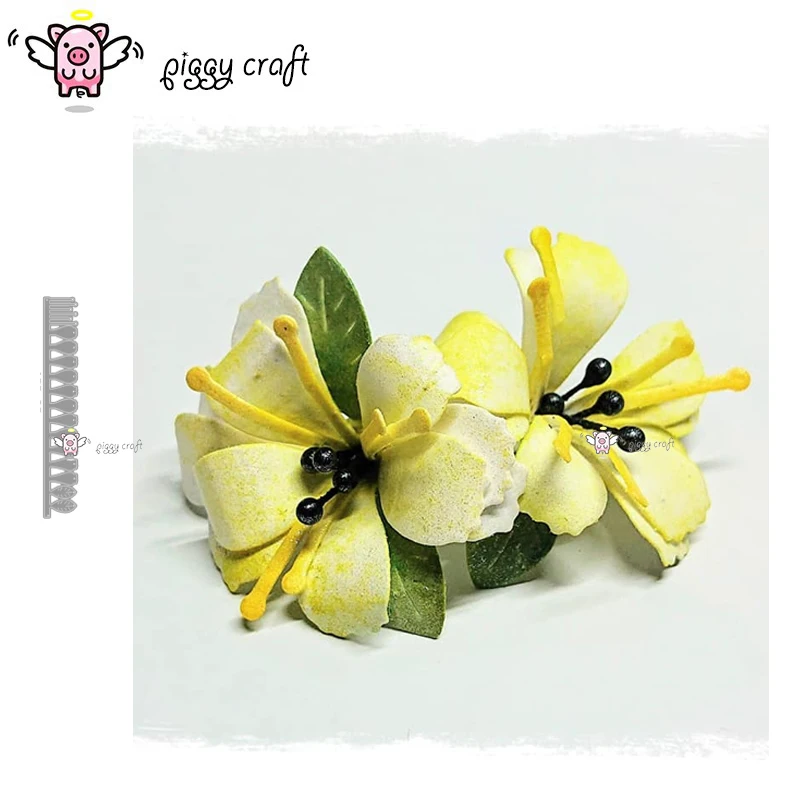 Piggy Craft metal cutting dies cut die mold Roll flower smooth Scrapbook paper craft knife mould blade punch stencils dies