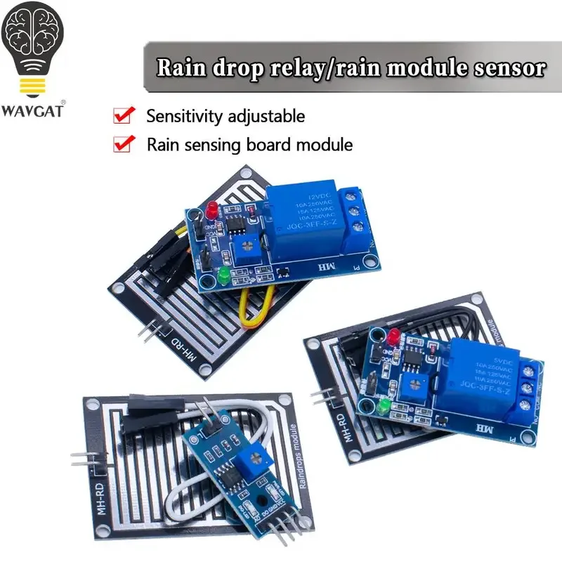 

3pcs Snow Raindrops Detection Sensor Module Rain Weather Module Humidity For Arduino Relay Control Module water sensor module