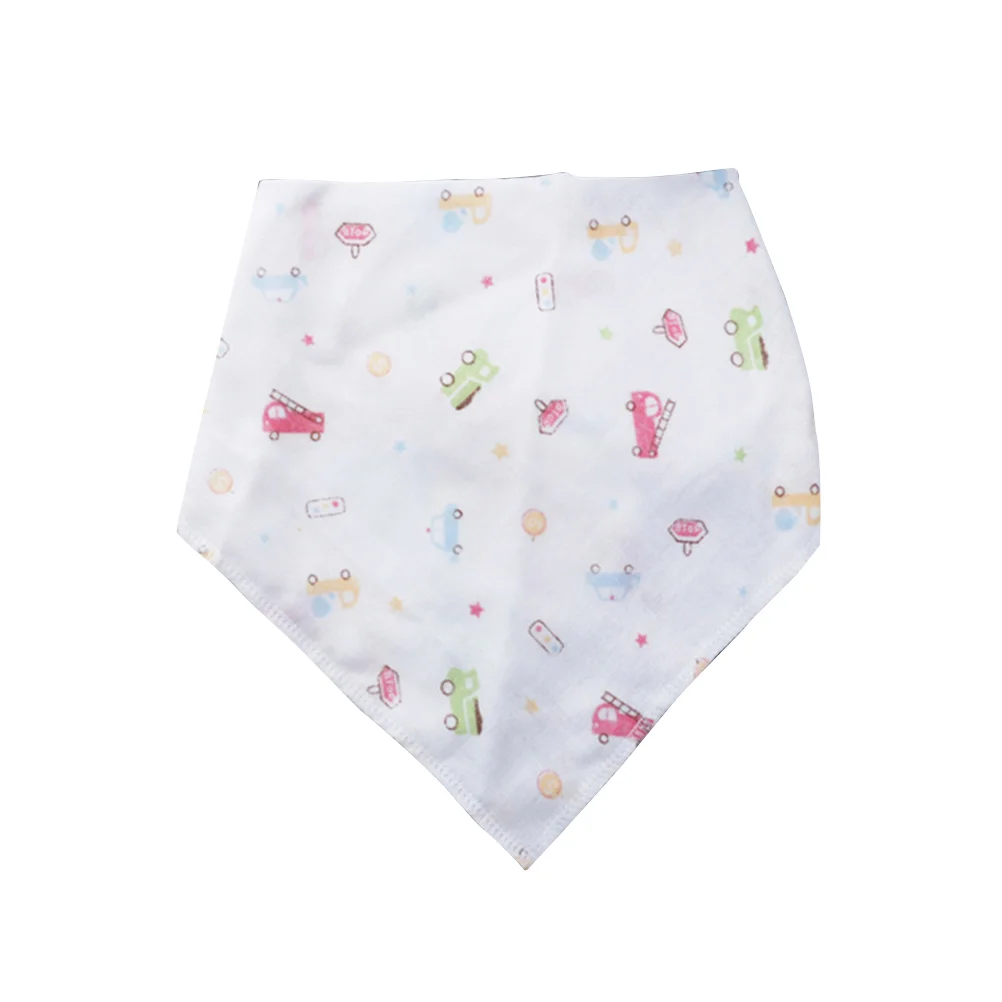 

Cotton Drool Bibs Absorbent Double-layer Drool Bibs One Sided Printed Gauze Towel for Infant 30x30cm(Random Color)