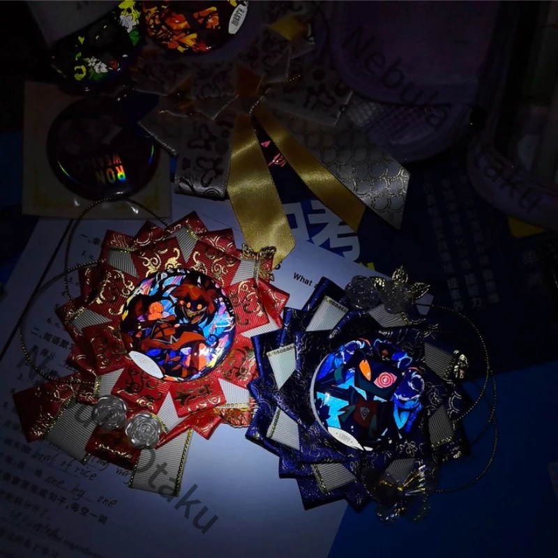 Hazbin Hotel Husk Vox Lucifer Morningstar Alastor Angel Reflect Light Badge Cosplay Colleagues Souvenir Anime Peripheral Gifts - view 5