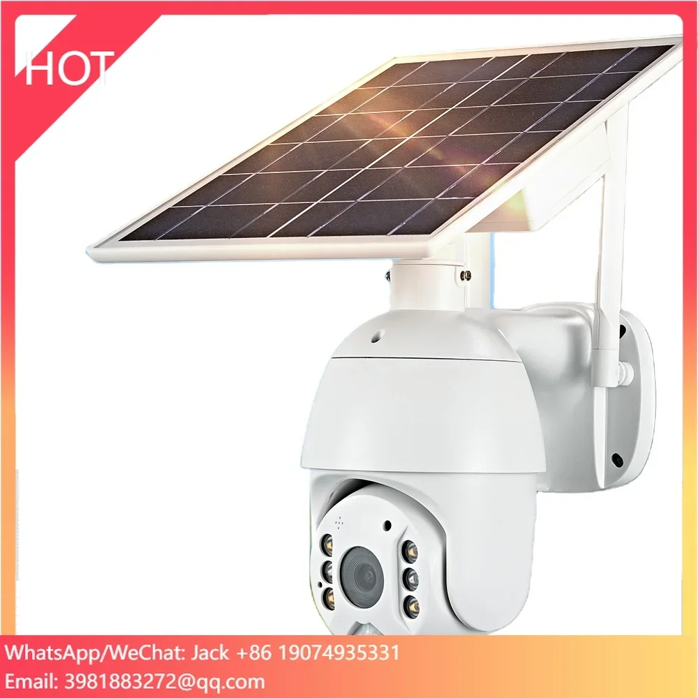 4G o Wifi versión PTZ 4X 1080P seguridad exterior inalámbrica impermeable CCTV vigilancia inteligente del hogar cámara de Panel Solar