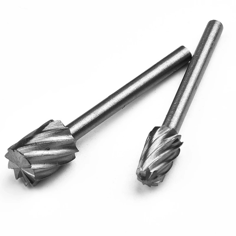 Carbide File 3X6 Metal Electric Grinding Head Woodworking Carving Single Groove File 10 Pieces Mini Drill Set