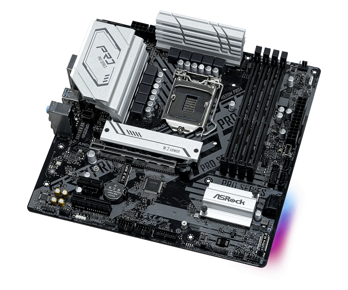 Imagem -03 - Asrock-placa-mãe H570m Pro4 Suporte I511600k I9-10900f I5-10400f G6605 I5-11400f Lga 1200 Intel H570 Ddr3 M.2 Micro Atx