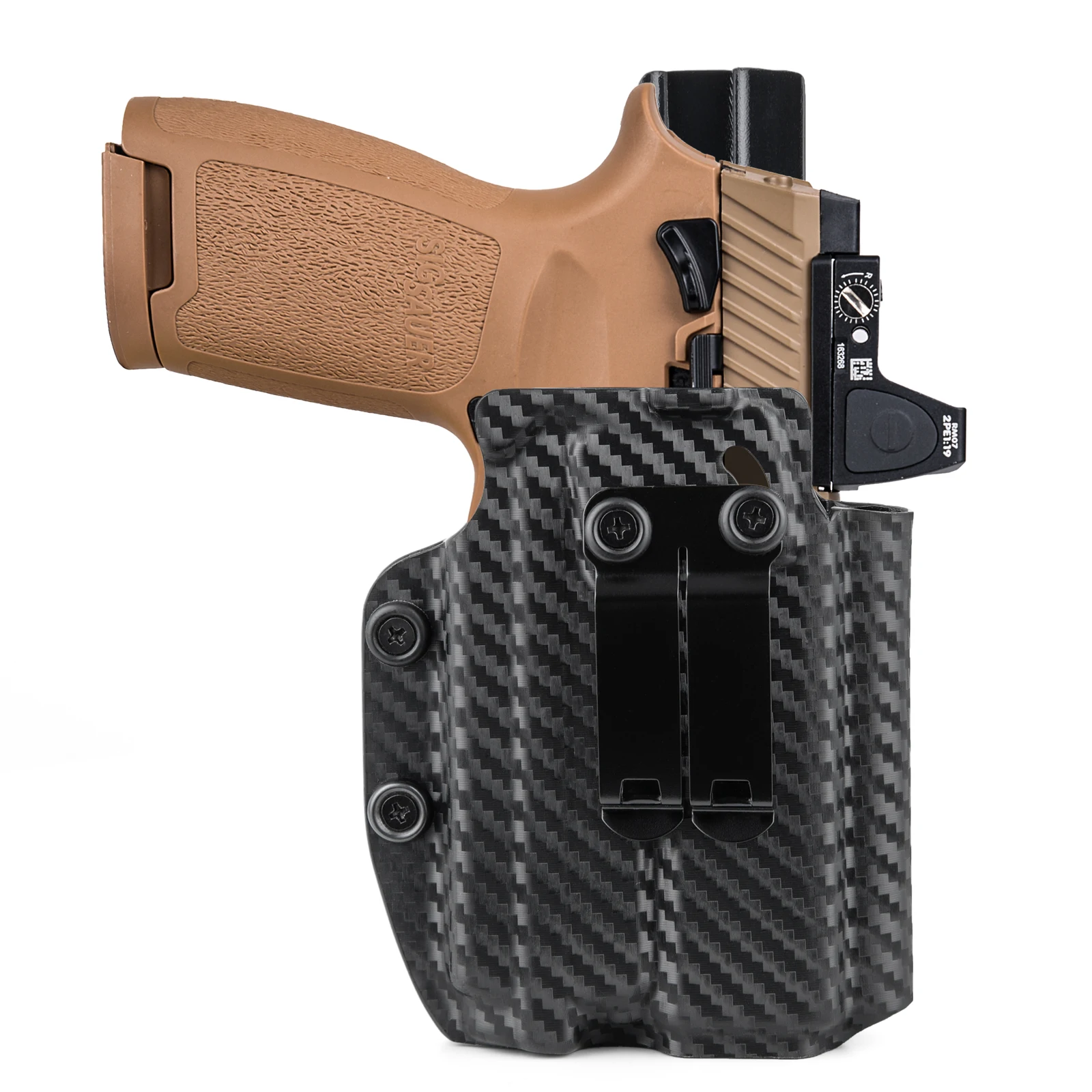 IWB Kydex Holster for Sig Sauer P320 M18/ P320 X CARRY/ P320 Compact w/ Olight Flashlight Baldr S Laser Light Concealed Carry