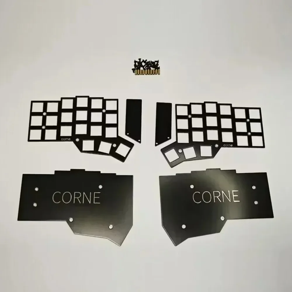 Corne Split Keyboard Sandwich Case DIY FR4 Acrylic Bottom Plate for Corne Cherry V3.0.1 Custom Split Keyboard Accessories Gift