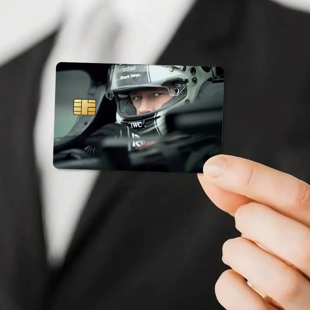 F1 الفيلم المشارك فيلم مقاوم للماء غطاء الجلد ملصقات بطاقة الائتمان 4 قطعة الخصم الجبهة الديكور حافلة البنك تمرير #5