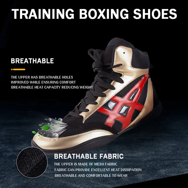 Stivali da boxe professionali da uomo a taglio medio Taglia 32 45 Scarpe da wrestling Sanda in pizzo da donna antiscivolo traspiranti Scarpe da allenamento per combattimento per studenti AliExpress