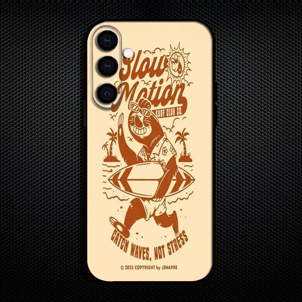 Sommer Strand Logo Handyhülle für Samsung Galaxy A73, A72, A71, A70, A53, A52, A51, andere weiche schwarze Abdeckung