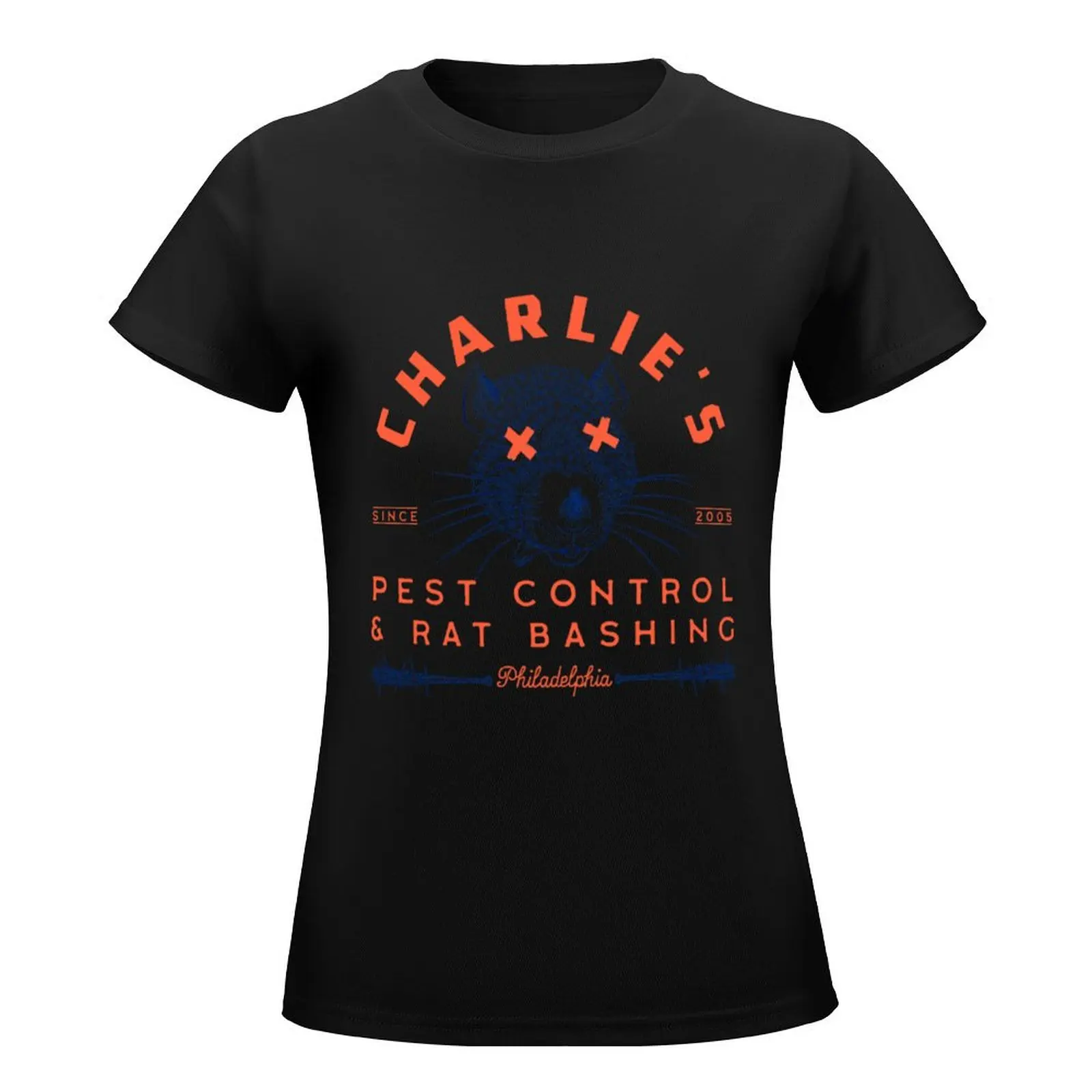 Charlie_s Pest Control T-Shirt customs quick-drying plain tees t shirts for Women loose fit