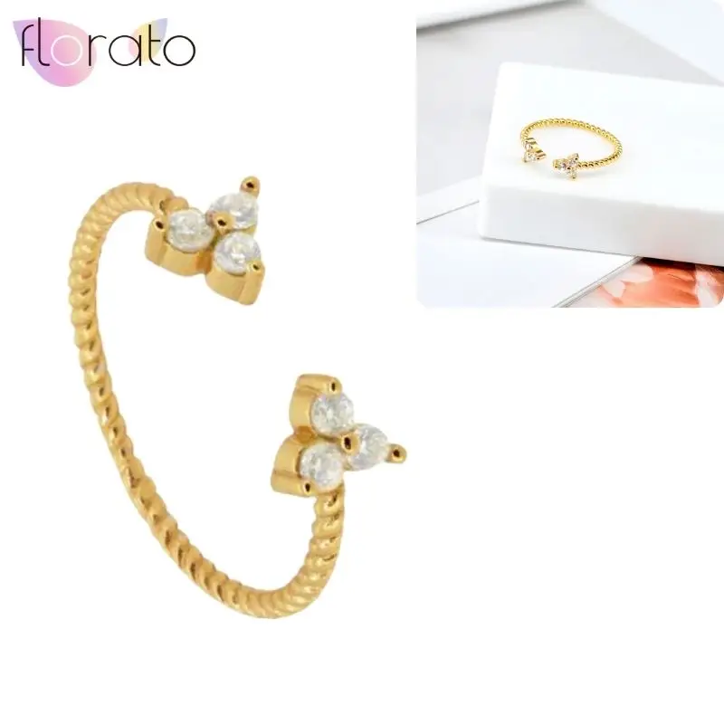 Women's 24K Gold Plated Adjustable Open Hug Ring