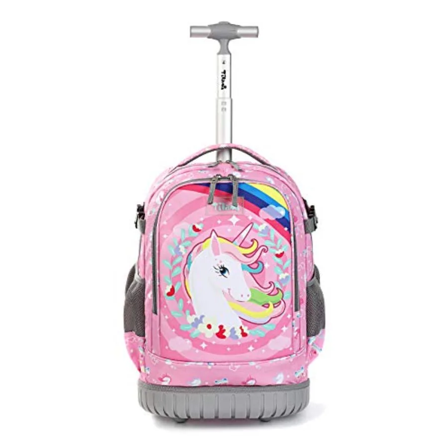 

Rolling Backpack 19 inch Wheeled Cute LAPTOP Boys Girls Travel School Student Trip