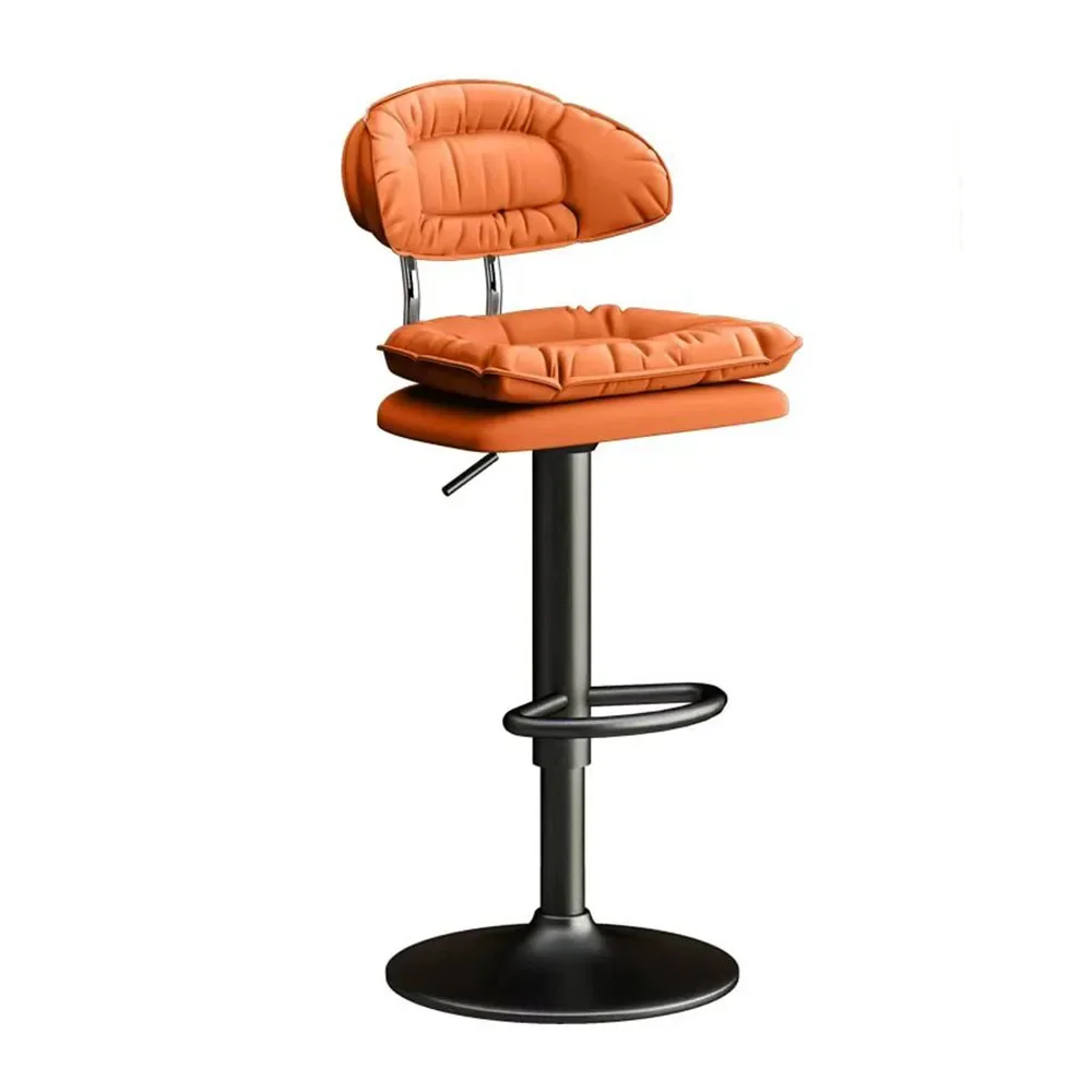 

Luxurious Bar Stool with High Footrest and Adjustable Height for Comfortable Seating Home or Bar with High Footrest and Backrest