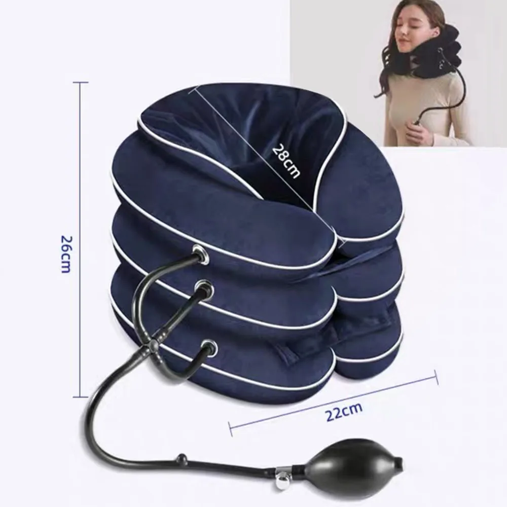 

Customizable Cervical Neck Traction Device,Relief for Chronic Neck & Shoulder Alignment Pain,Inflatable Neck Stretcher Collar