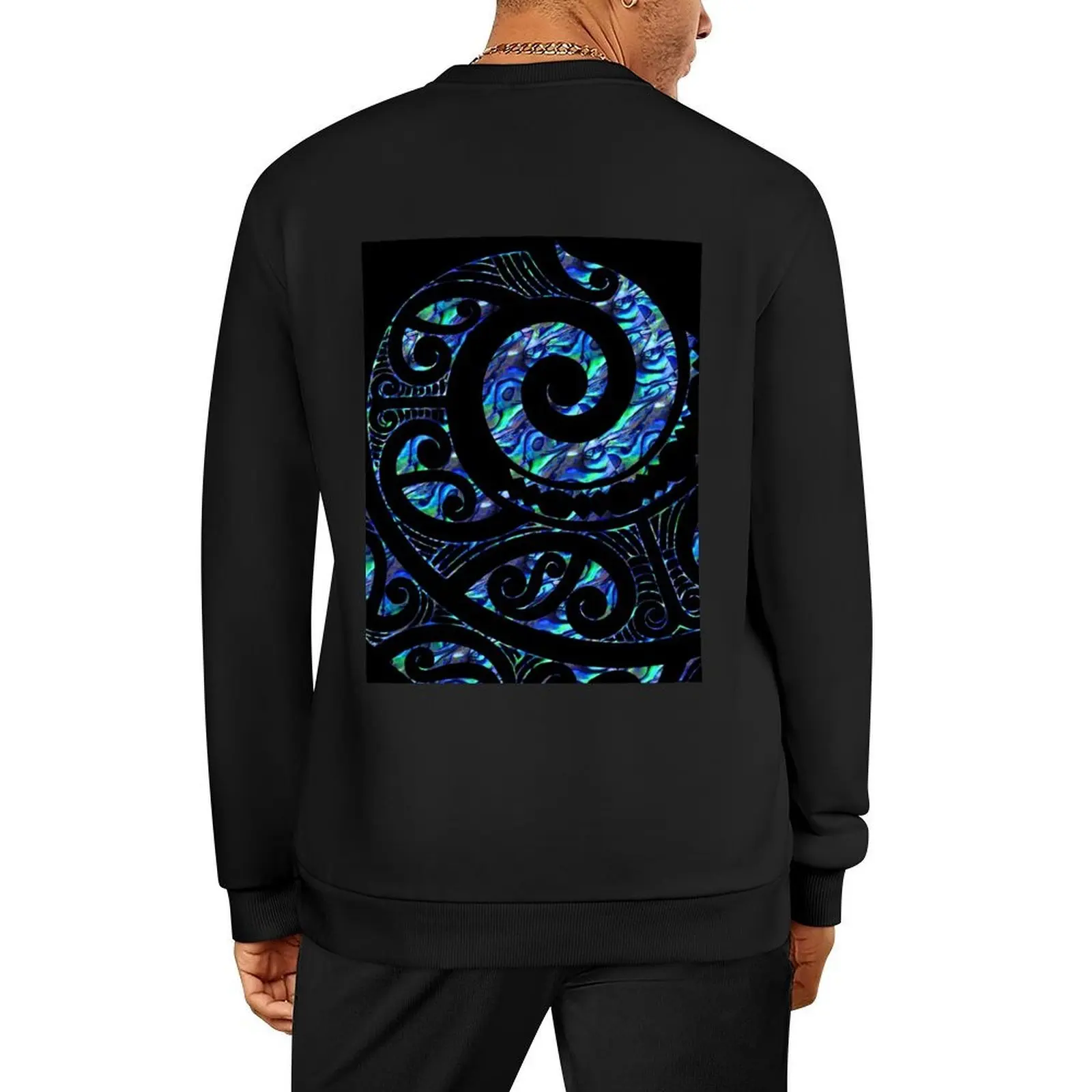 

New Zealand Māori Paua Tattoo Koru Design Pullover men's clothing autumn jacket men tracksuit men men's sweat-shirt sweatshirt