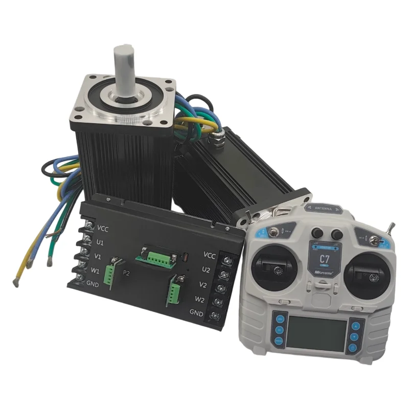 LK110 48V 1500W 3000RPM Brushless 2 Motors with Driver, Dual-Channel Driver 100A