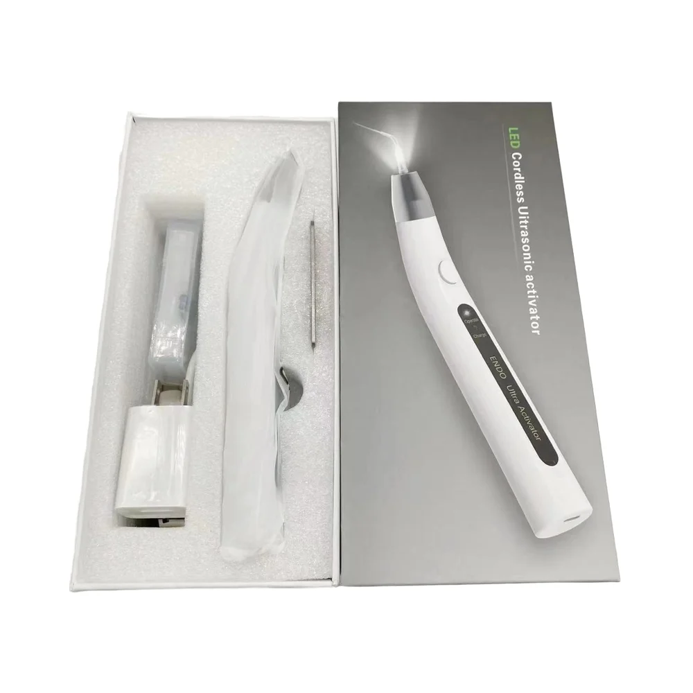 Portable Cordless LED Oral Cleaning Activation Device with Matching Accessories for Daily Oral Care