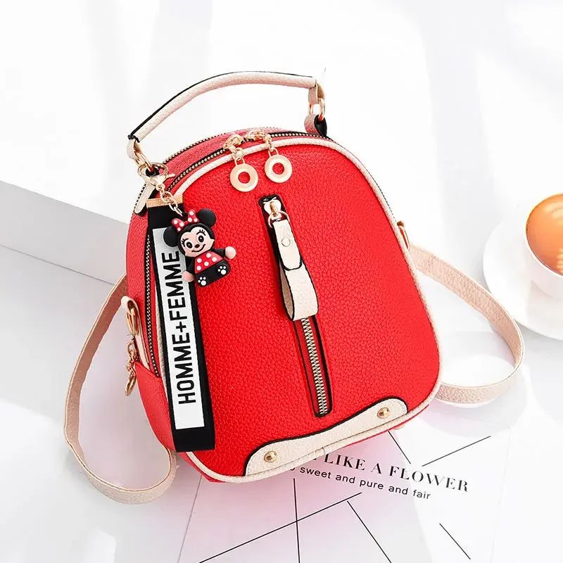 Disney Mickey\'s New Women\'s One-shoulder Oblique Bag Cartoon Cute Women\'s Backpack Luxury Brand Fashion Travel Storage Bag