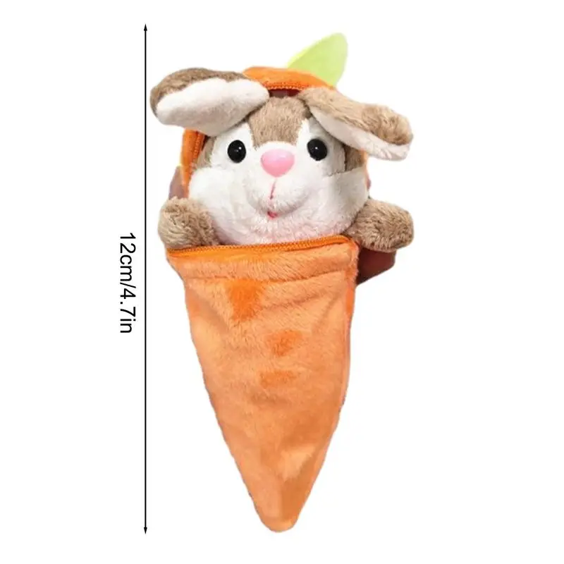 Easter Bunny Plush Cute Toy Plushie Keychain Pendant Decorative Funny Stuffed Carrot 12cm Bunny Plush For Trees Backpacks Cars