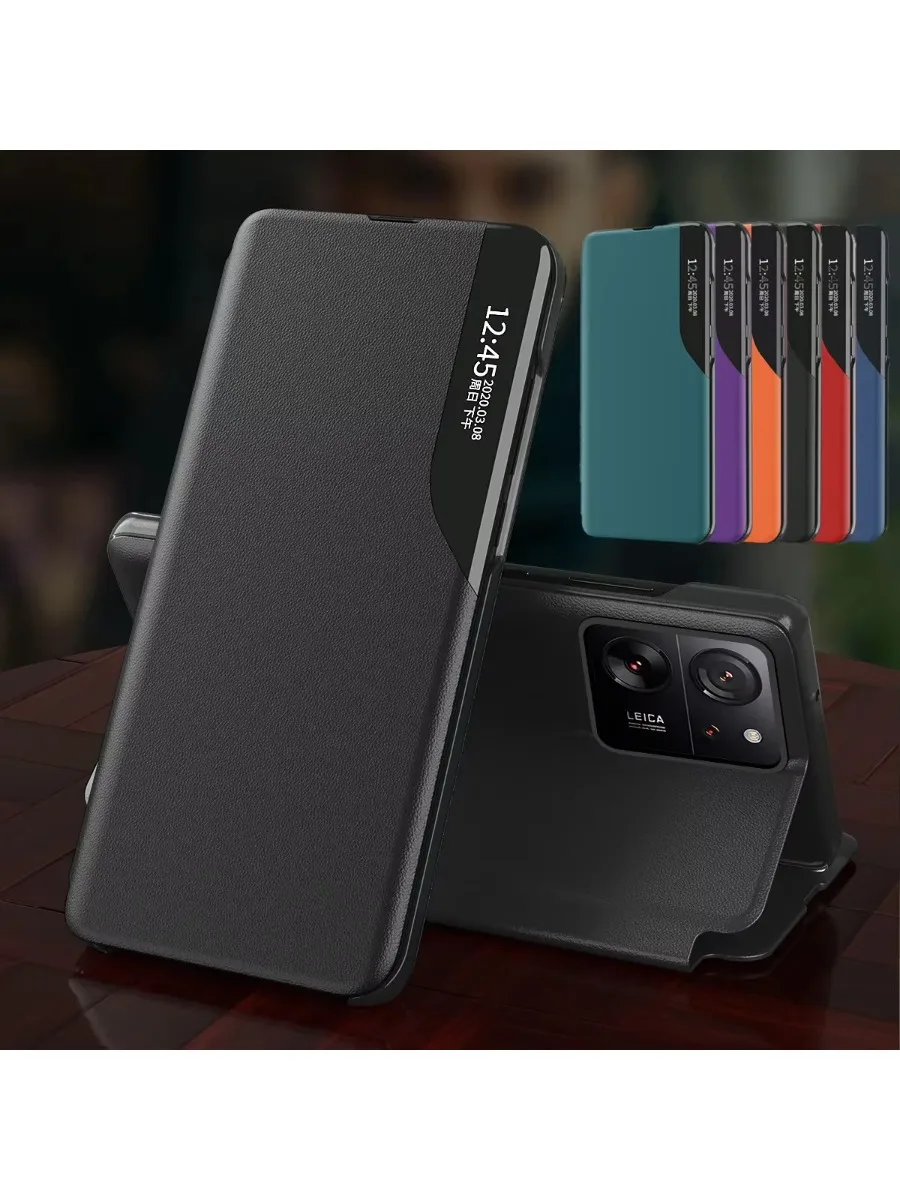Magnetyczne etui z klapką na telefon Xiaomi 17T 15T 14T 13T Pro 5G, skórzane etui książkowe z uchwytem, odporne na upadki, obudowa ochronna Capa Fundas — zdjęcie produktu 7