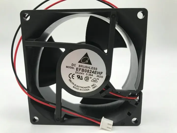 Delta Electronics EFB0824EHF 2-Wire DC 24V 0.35A 80x80x32mm Server Cooling Fan