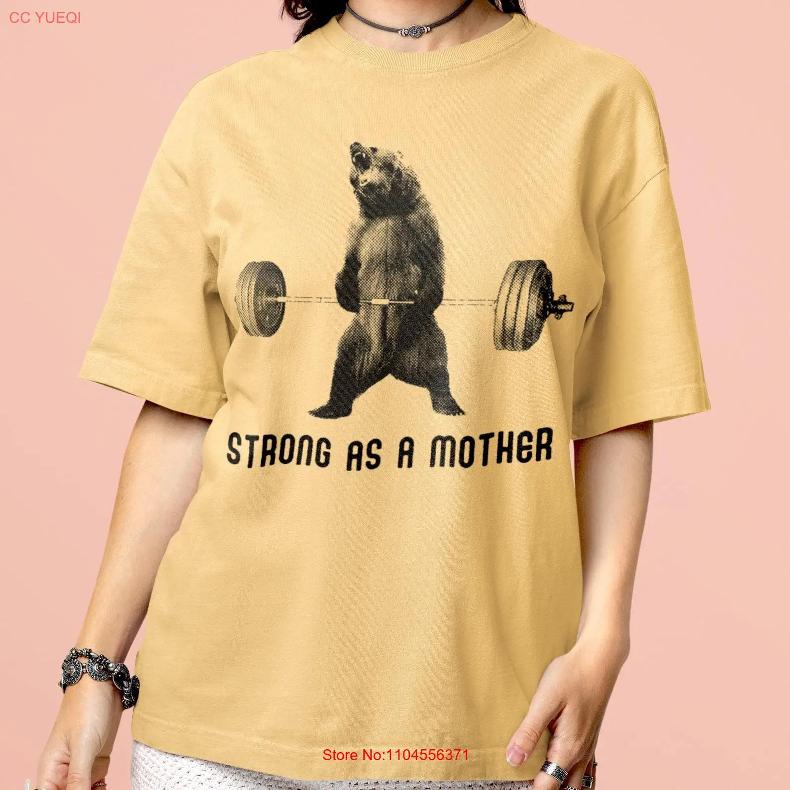 Camiseta divertida de gimnasio fuerte como madre, colores cómodos, entrenamiento sarcástico, cubierta de bomba para mamá, Fitness Gen Z, mangas largas o cortas