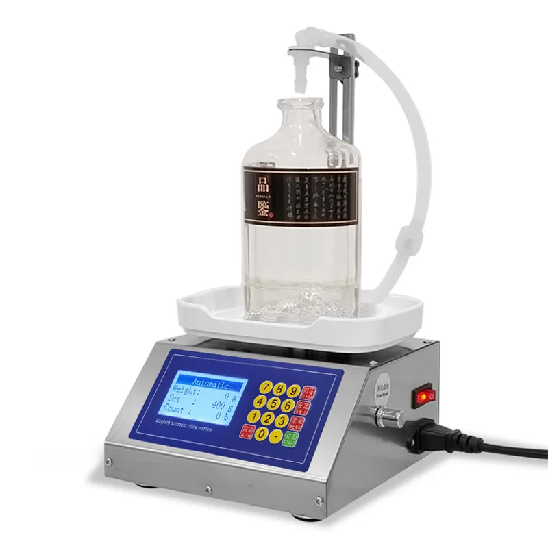 Automatic Small Liquid Filling Machine Weighing Quantitative Filler 3.2L/min Wine Oil Drinks Dispenser Digital Display