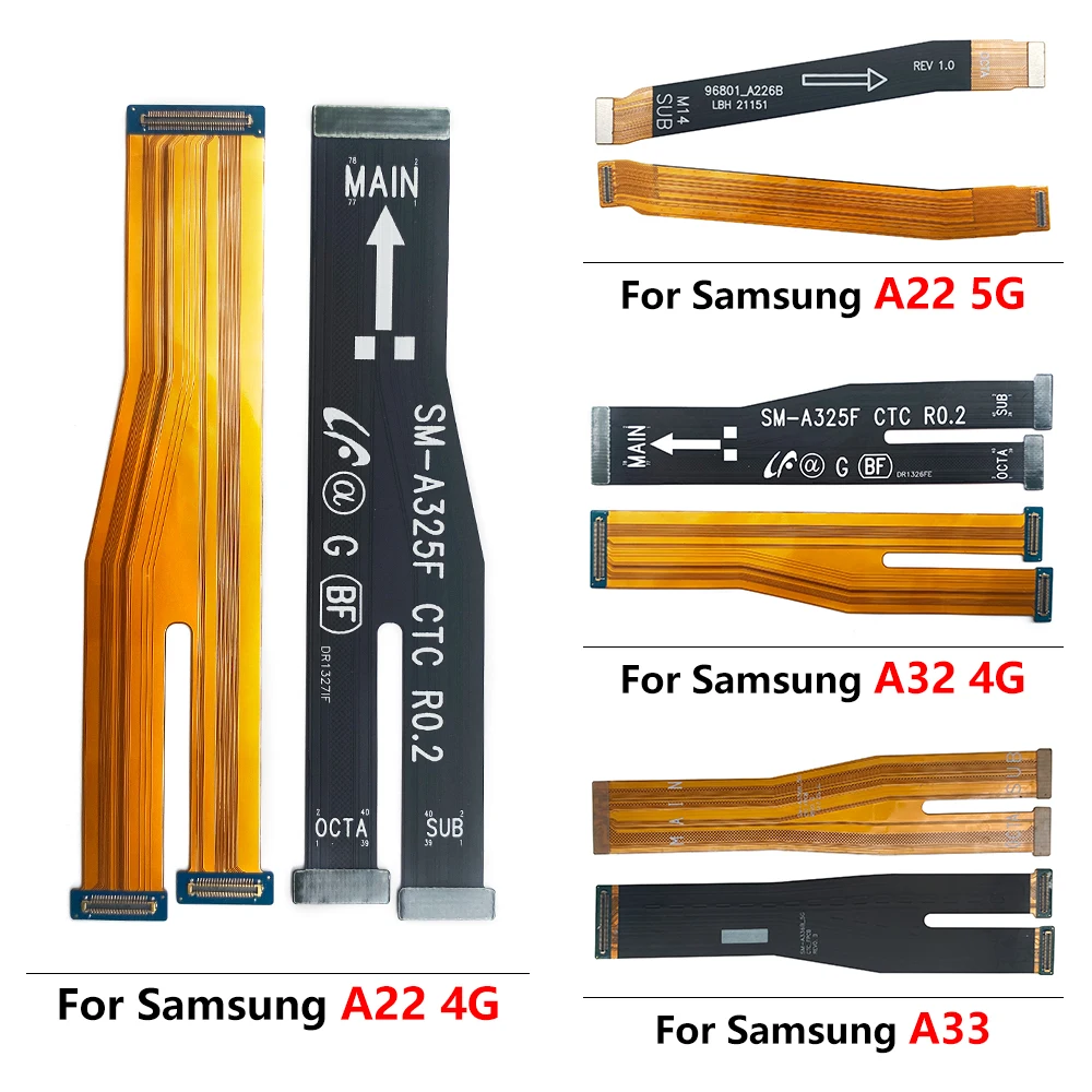 50Pcs，NEW Motherboard FPC Main Board Connector Flex Cable For Samsung A73 A21 A72 A22 A33 A42 A52 A32 A24 4G A53 5G