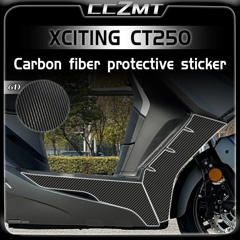 

For KYMCO XCITING CT250 6D carbon fiber body protection sticker waterproof sticker film modification parts accessories