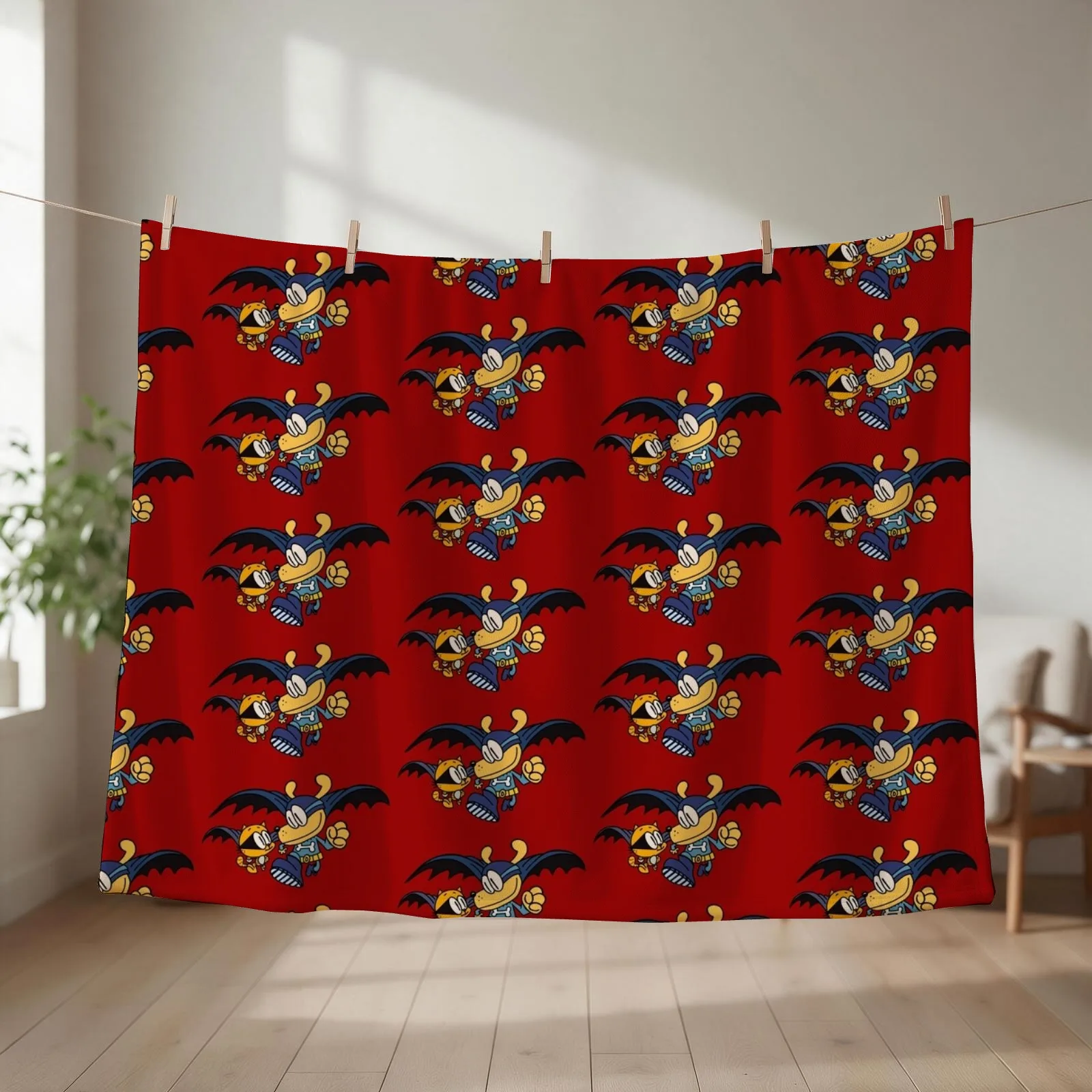 Dog Man and Cat Kid running fan art Throw Blanket Luxury Throw Softest Baby Shaggy Blankets