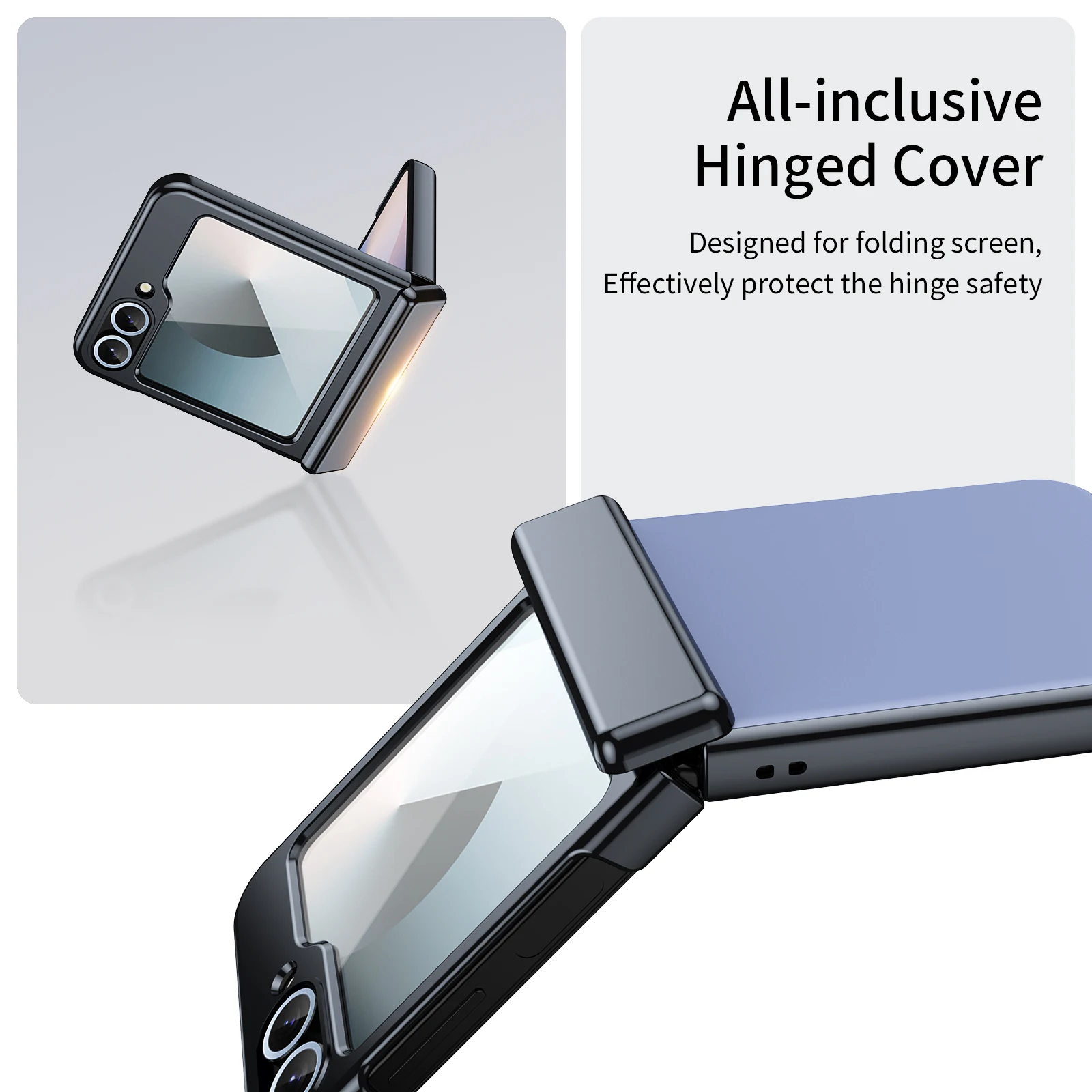 AG Frosted Phone Case For Samsung Galaxy Z Flip 5 Flip 6 Z Flip7 Anti-Drop Glass Front Film Simple Funda Hinged Covers