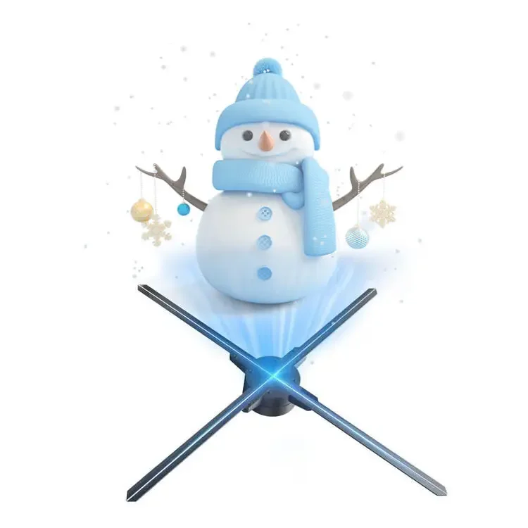 การออกแบบใหม่ล่าสุด 80 ซม. ความละเอียดสูง 4 ใบมีด 3d Wifi โฮโลแกรม 3d พัดลม Led Holographic Display โฮโลแกรม Led พัดลมโฆษณา