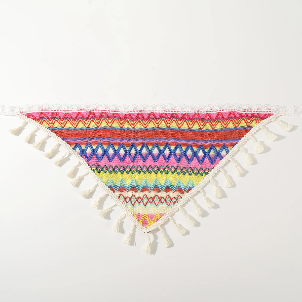 Folk-custom Triangle Headscarf Headbands Boho Tassel Hair Bandana Hair Kerchief Hair Scarves for Women Hair Accessories