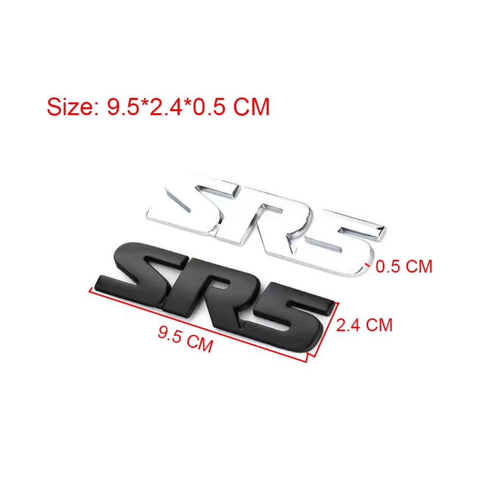 

Pop For Tacoma Tundra SR5 Letter Sticker 3D Letters Emblem Car Stickers Body Side Tailgate Sticker Letters Silver Auto Accessori