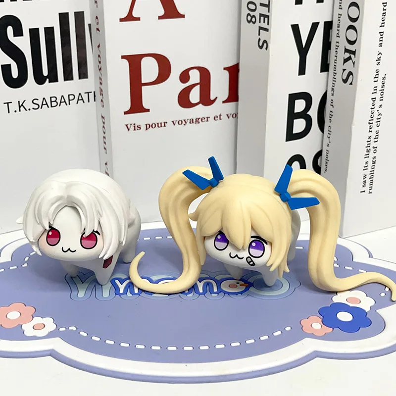 6 قطعة/المجموعة Q نسخة Nikke Doro Pvc أنيمي شخصية التماثيل سطح المكتب الحلي نموذج جمع تمثال لطيف فتاة لعبة هدية الكريسماس