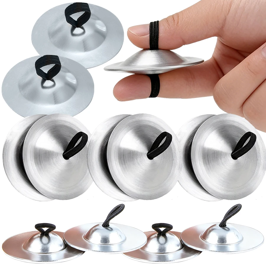 Silberner Metall-Fingergong Mini Percussion-Musikinstrument Klassische Bühnendarstellung Musikalischer Hintergrund-Soundproduktion