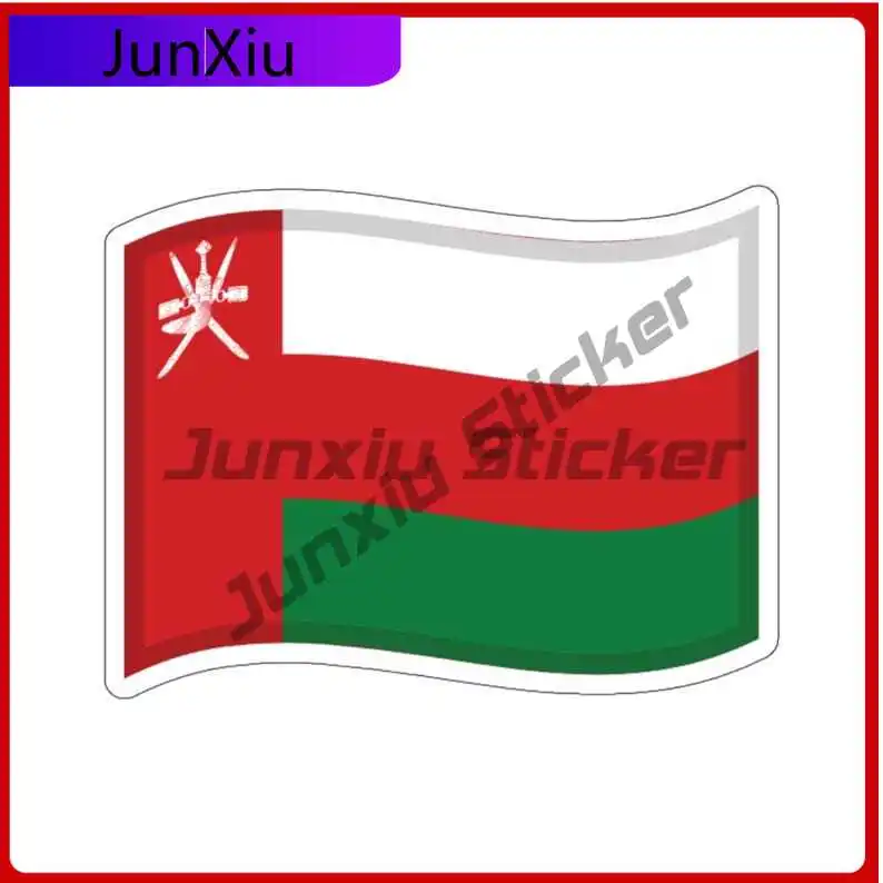 

Oman Flag Sticker Omani Flag Decal Exterior Accessories Decoration For Motorcycle Suv Rear Windshield Fuel Tank Cap Laptop Phone