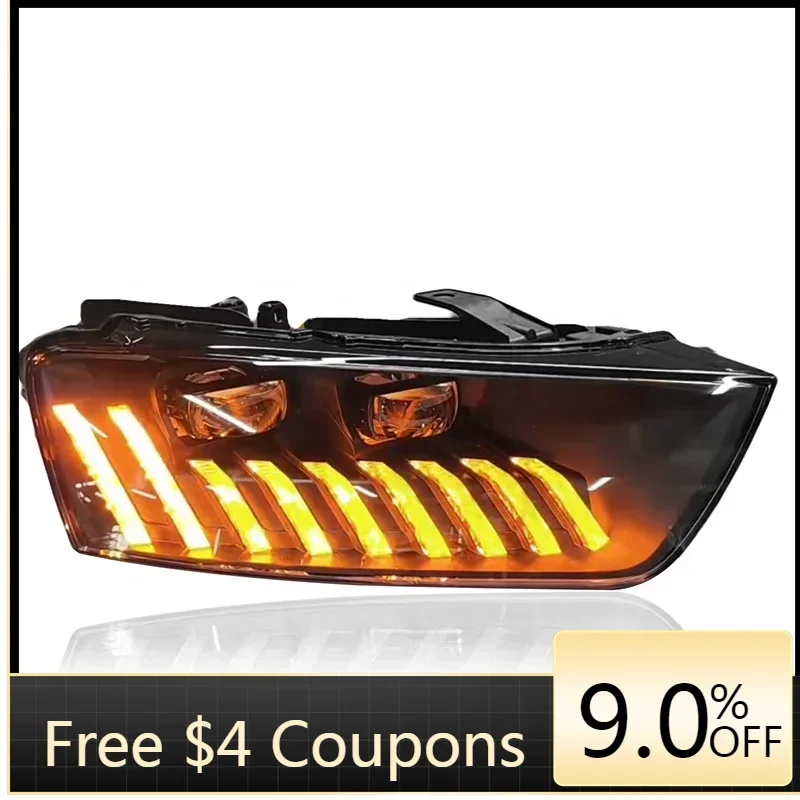 

BR Modification Club Car Headlights Assembly Modified Led Lens Running Lights Running Water Turn Signals 13-18 For Q3 Headli