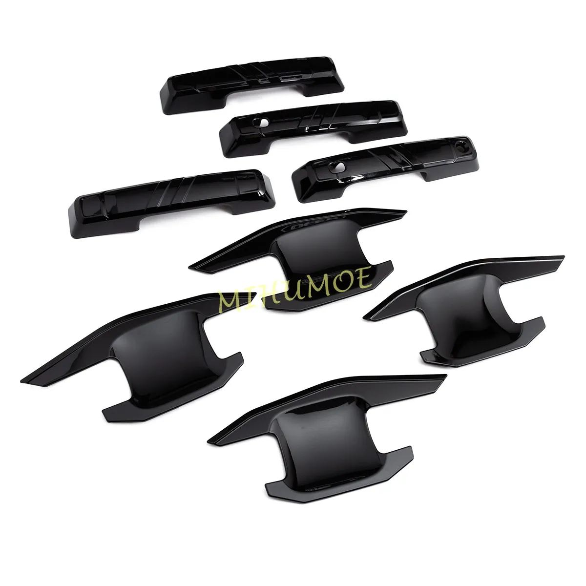 Glossy Black Exterior Door Handle Cover Set Style For Ford Bronco 2021 2022 2023 2024 2025 Accessories